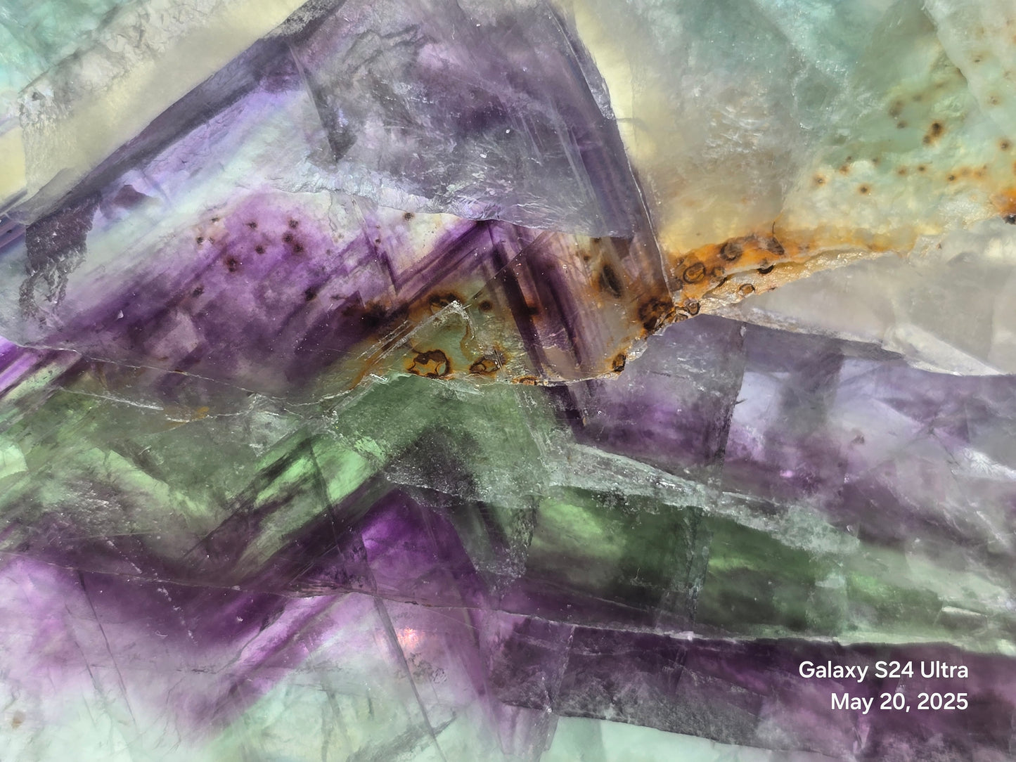 RAINBOW FLUORITE SLAB #4