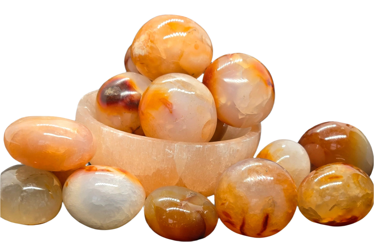 CARNELIAN PALM STONES