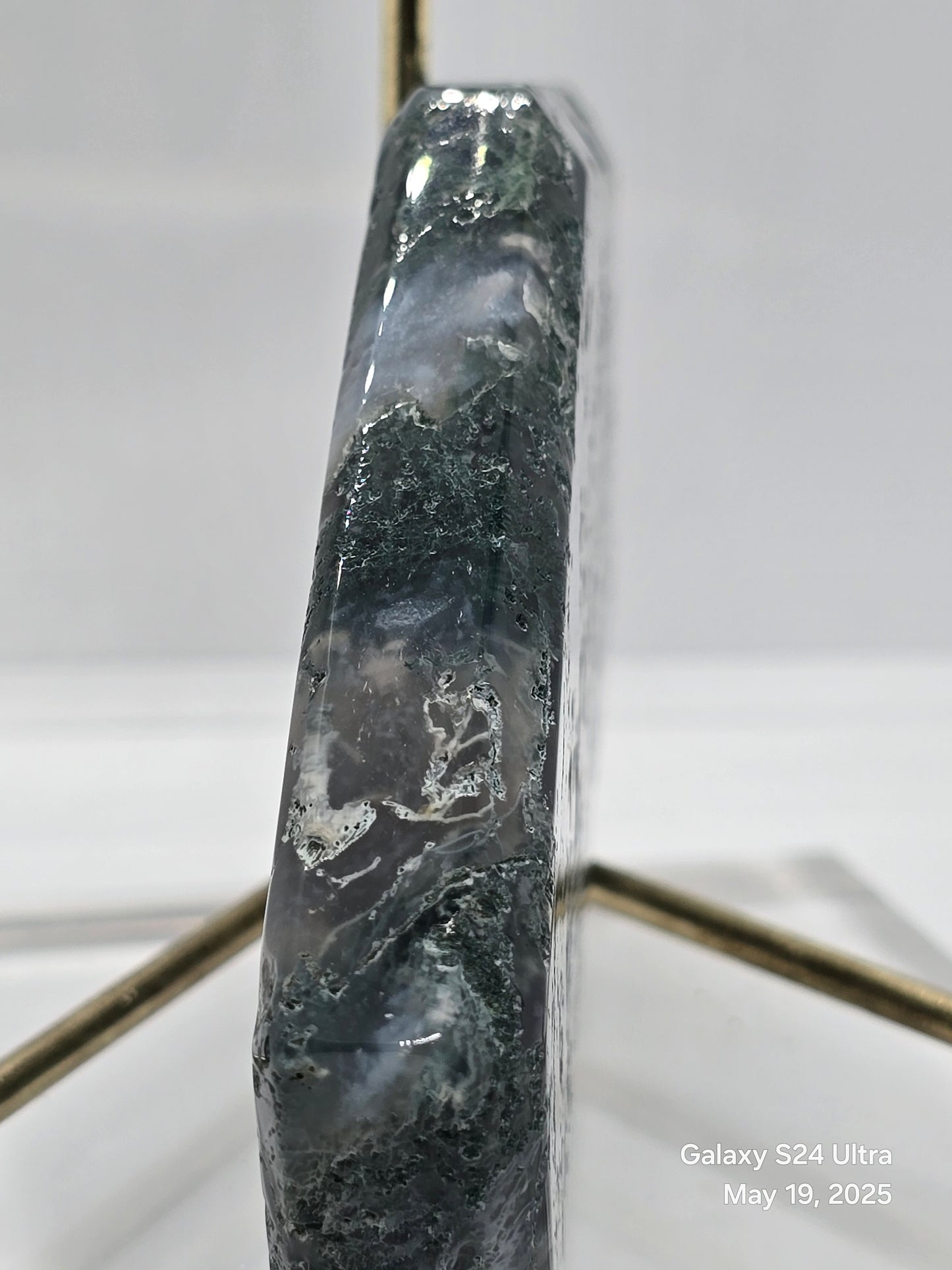 MOSS AGATE TRAPEZOID SLAB #120