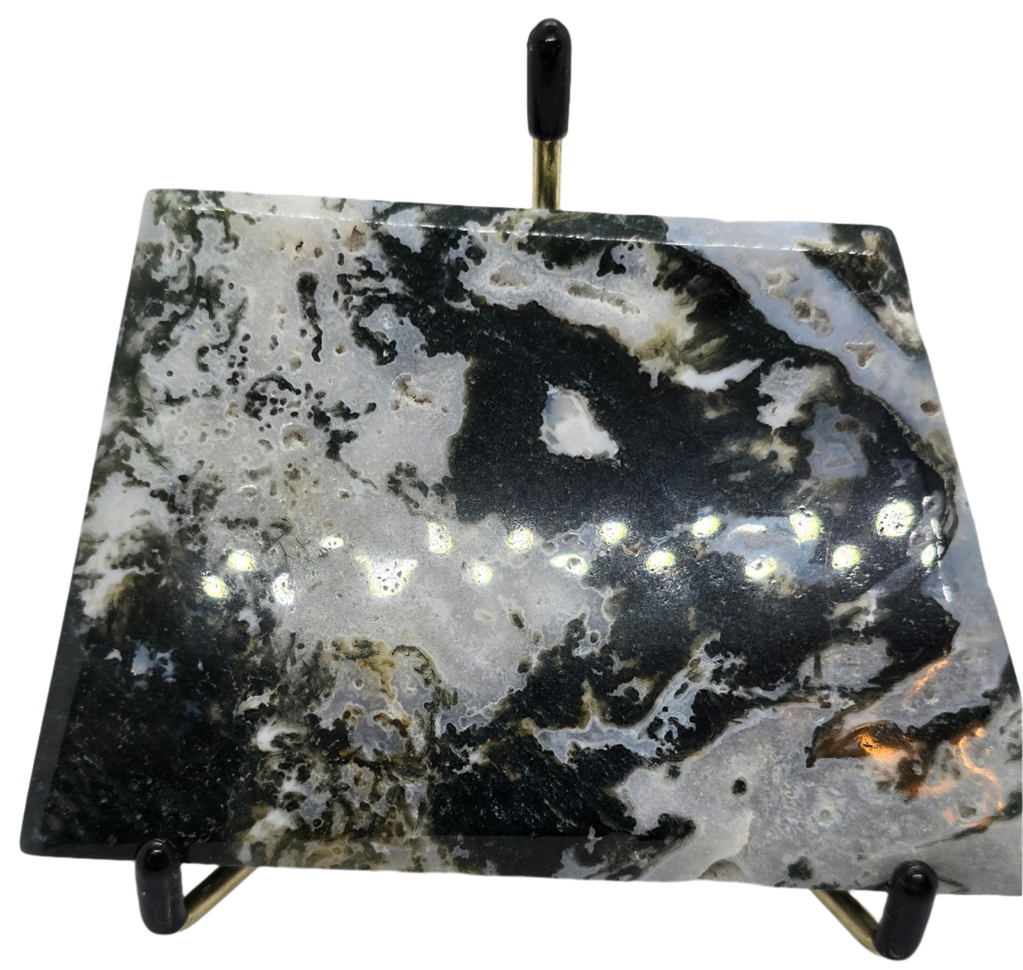 MOSS AGATE SLAB TRAPEZOID #12