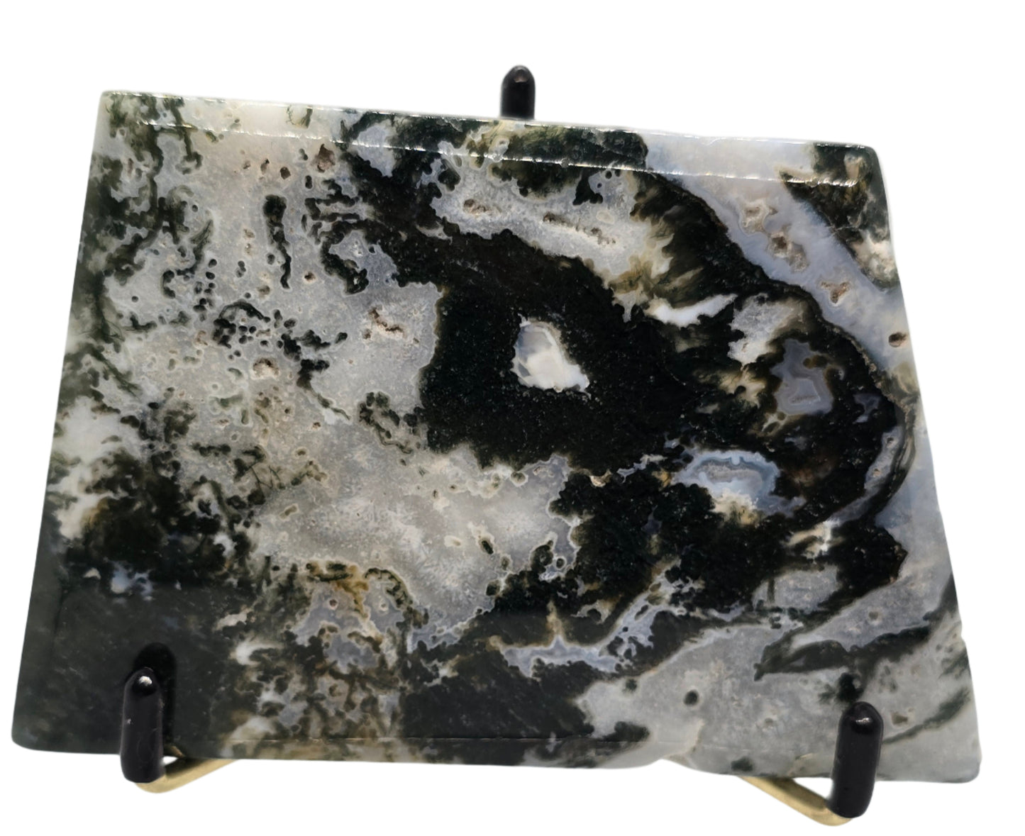 MOSS AGATE SLAB TRAPEZOID #12