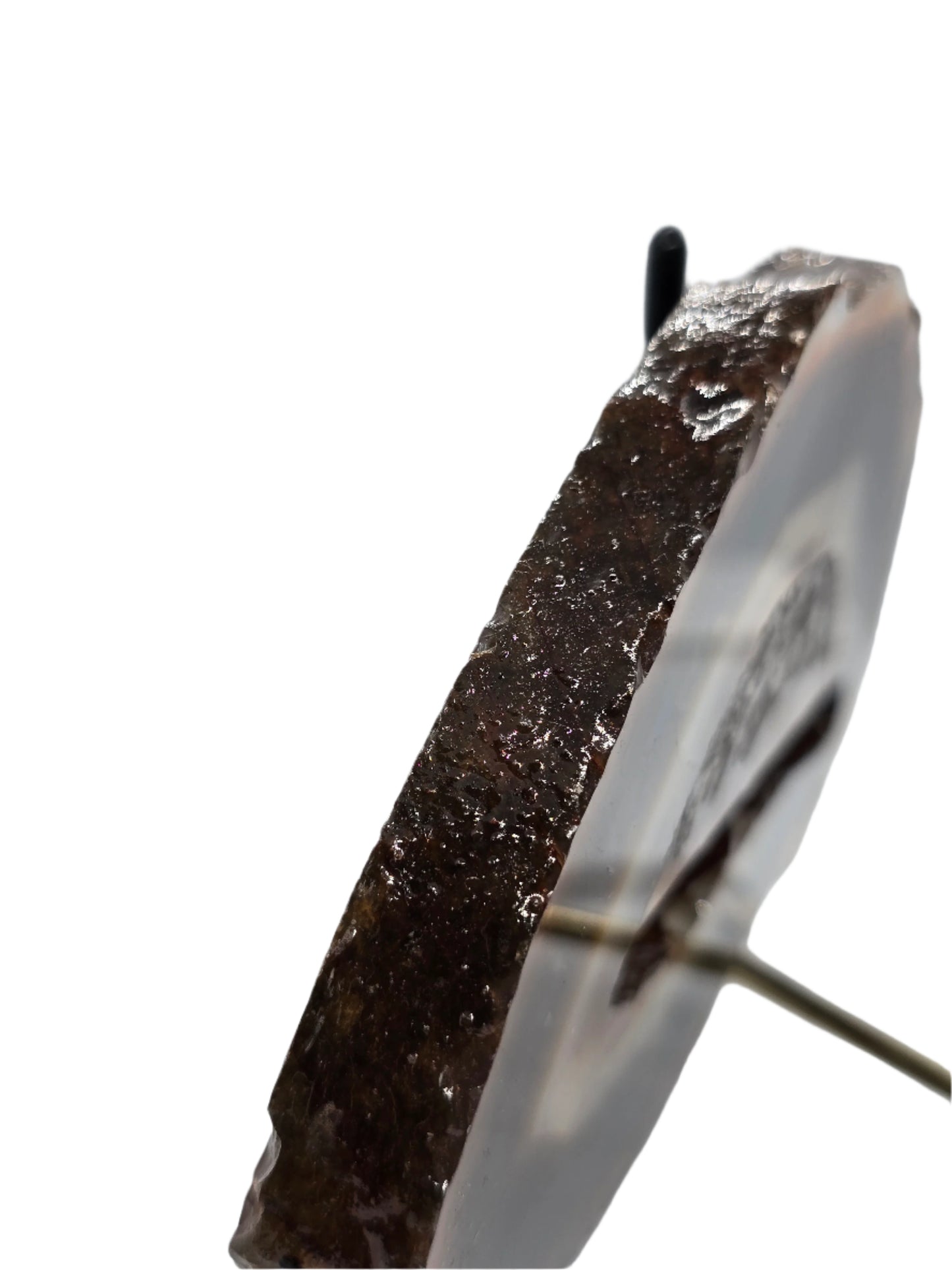 BROWN BANDED AGATE SLICE SPECIMEN
