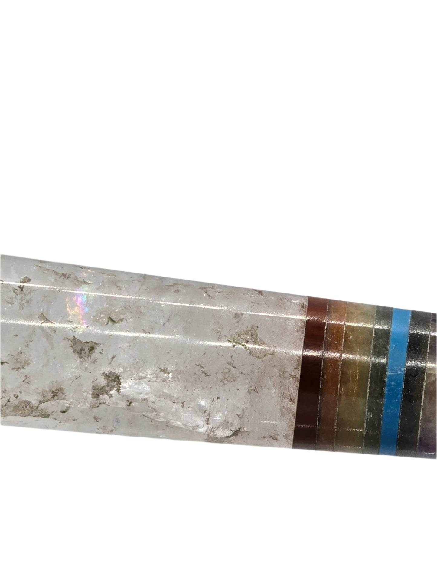 CLEAR QUARTZ RAINBOW GEM MASSAGE WAND