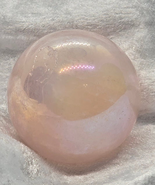 AURA ROSE QUARTZ MINI SPHERE