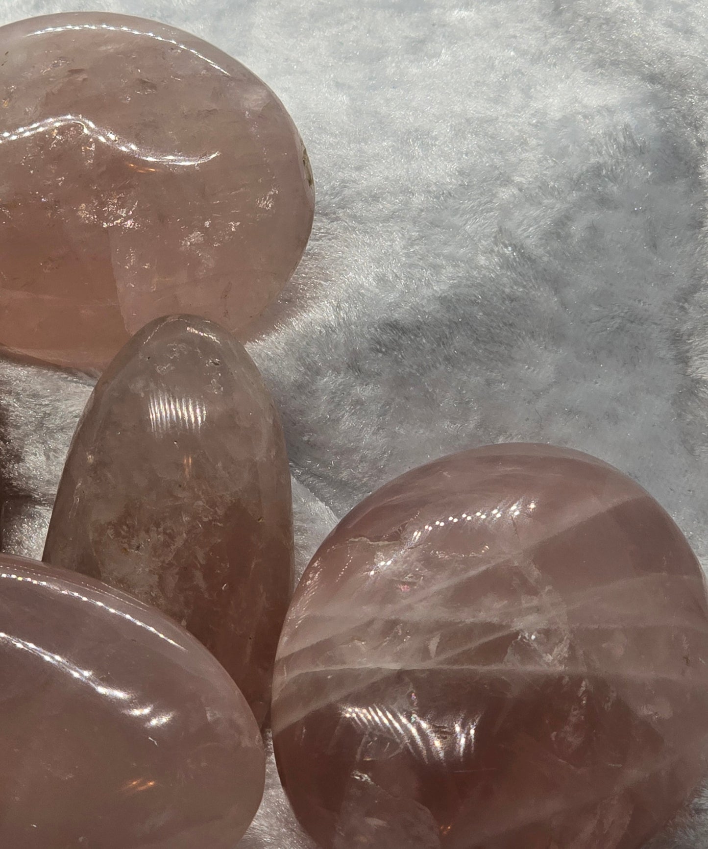 ROSE QUARTZ PALM STONES