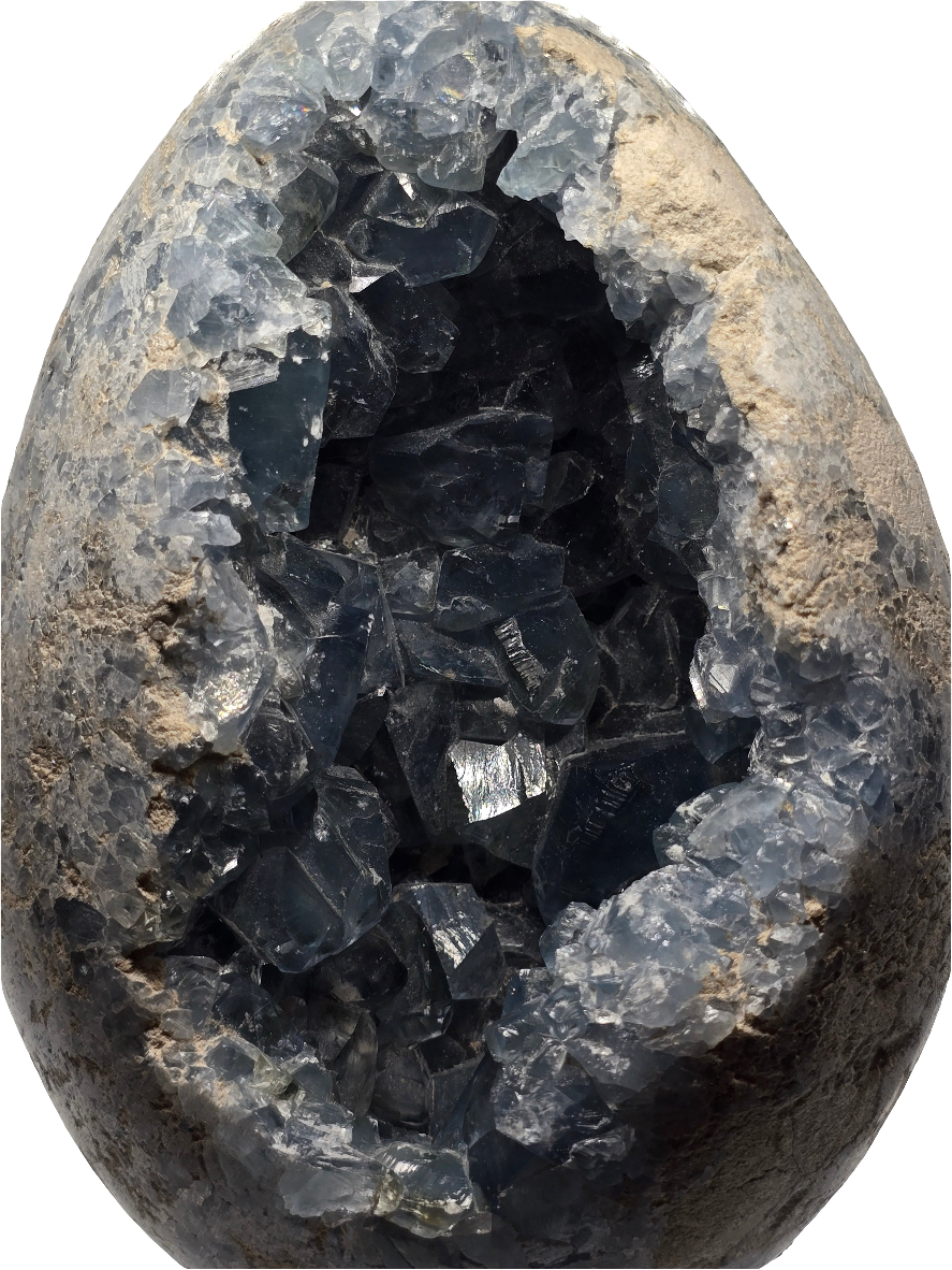 CELESTITE EGG STATEMENT DECOR*